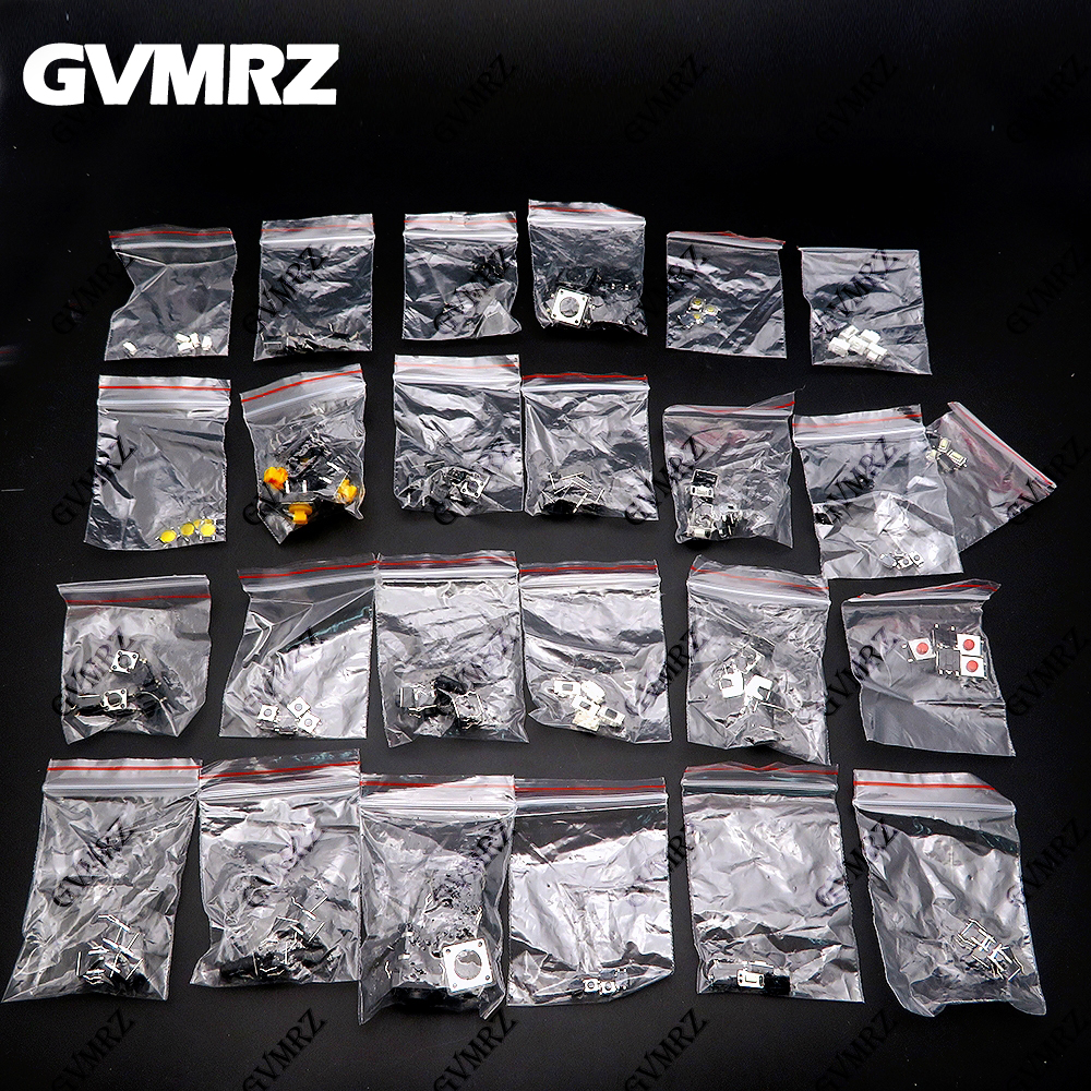 Diy Electronics Project Kit - 125PCS 25Values Assorted Push Button Switch