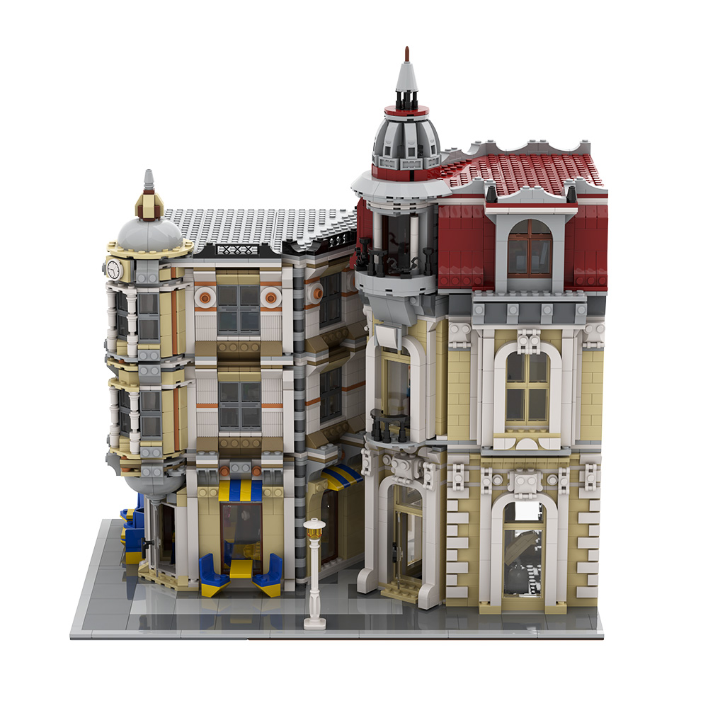 Diy Electronics Store - Gobricks MOC Street View Corner Alley