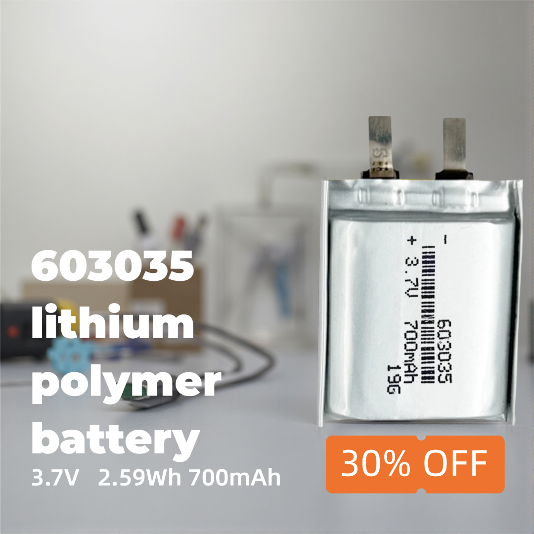 Diy Wearable Electronics - 603035 Li-ion Battery 700mAh 3.7V Rechargeable