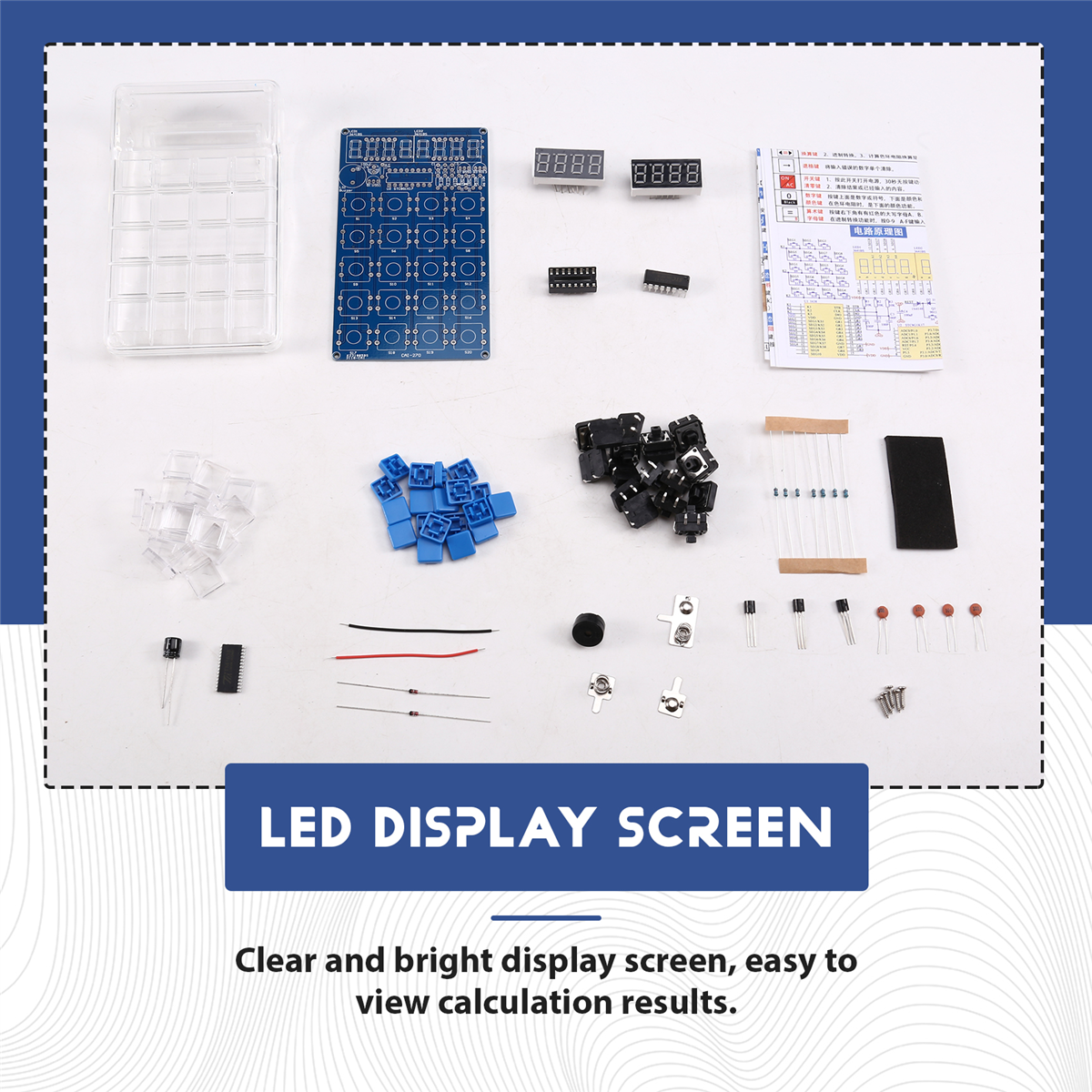 Diy Electronics Projects For Adults - DIY Calculator Kit with LED Display