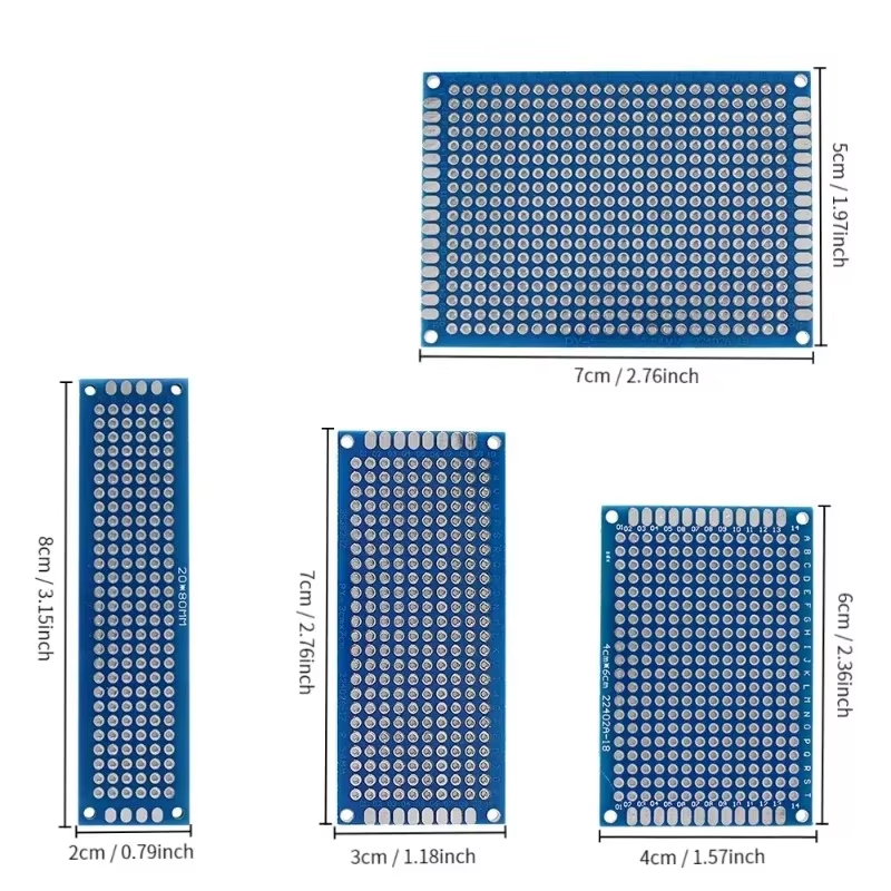 Diy Electronics Project Kit - 10pcs Universal Double Sided Blue PCB
