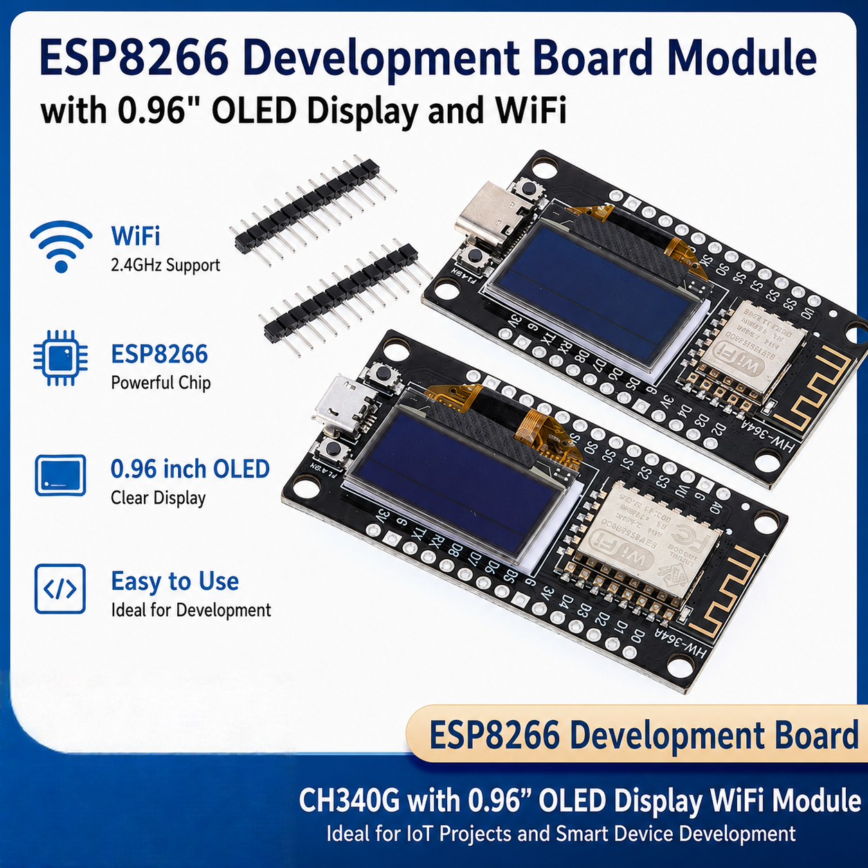 Oled Display Module - NodeMCU ESP8266 Development Board With 0.96