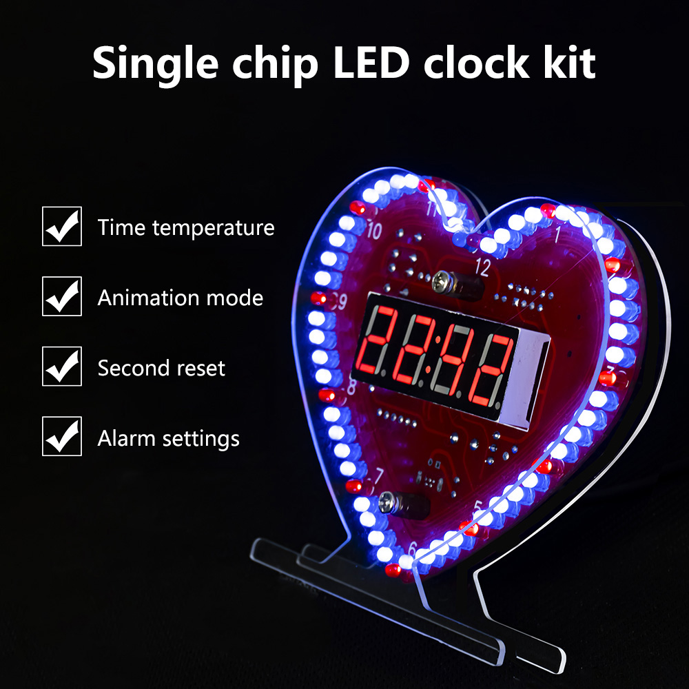 Diy Electronics Project Kit - DIY Kits Heart Shaped 4-Digit DIY