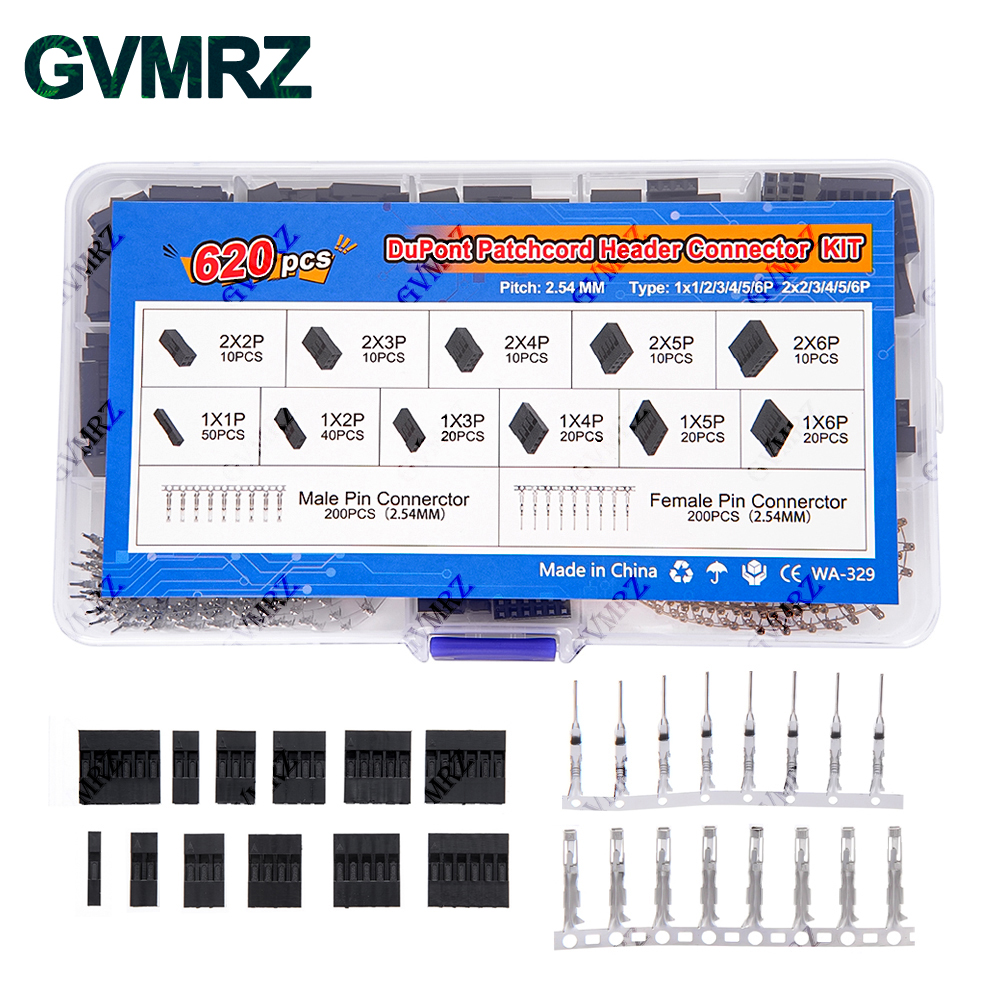Diy Home Electronics Projects - 620PCS DuPont Header Connector Kit 2.54mm