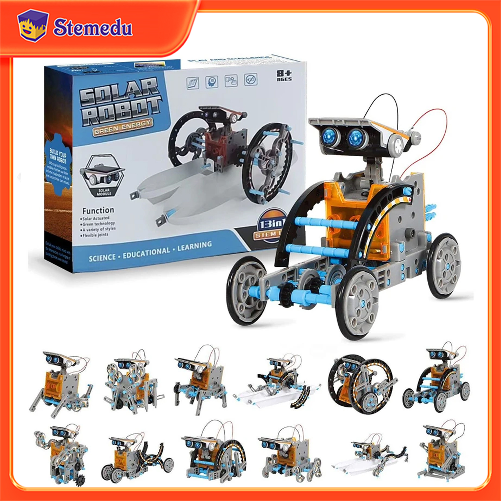 Diy Home Electronics Projects - 13 in 1 Solar Powered Robot