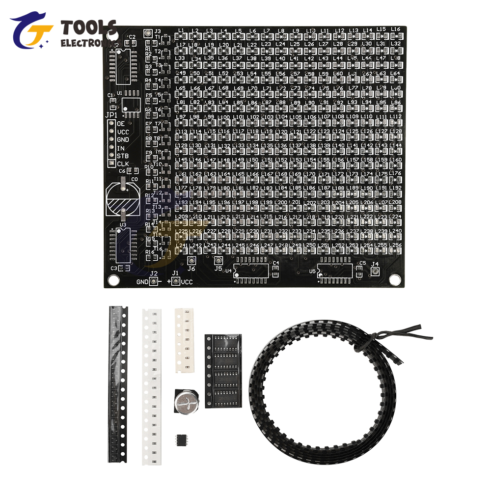 DIY Electronic Kit 64LED/256LE - огляд і ціна Diy Home Electronics Projects