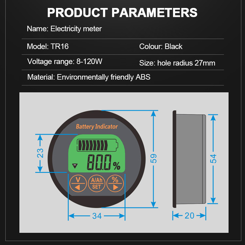 TR16 DC 8-100V Battery Tester  - огляд і ціна Diy Electronics Store