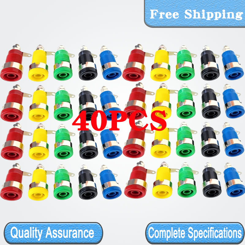 40PCS 4mm 32A Banana Socket Te - огляд і ціна Diy Home Electronics Projects