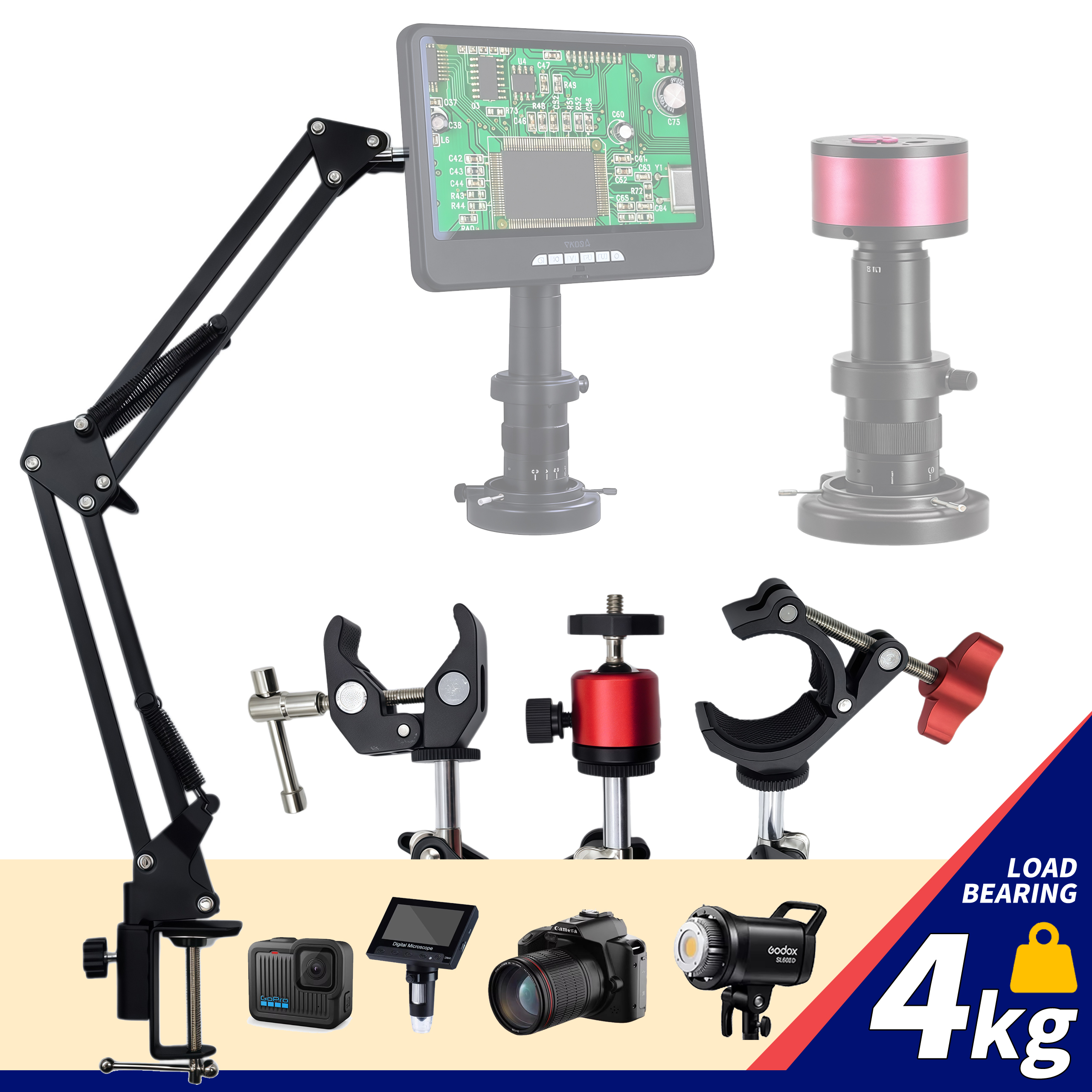 Adjustable Microscope Stand 4k - огляд і ціна Diy Electronics Microscope