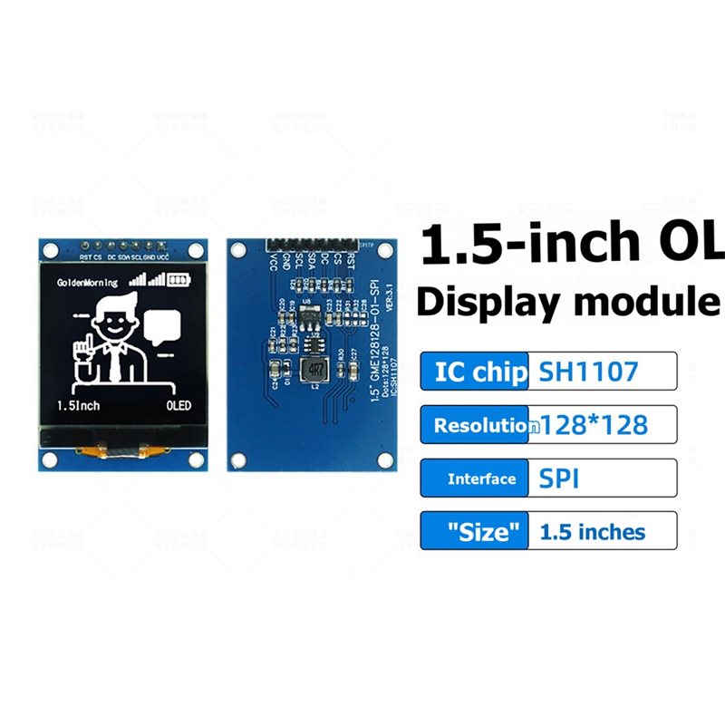 A55T Small 128X128 Display Mod - огляд і ціна Oled Display Module