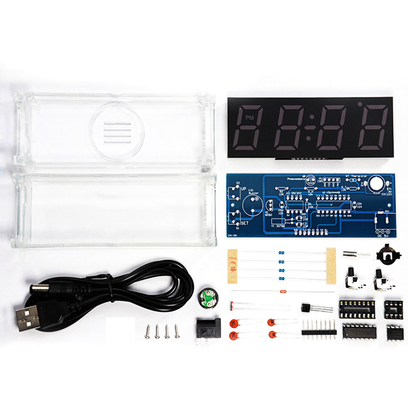 Digital Tube DIY Clock Kit Tem - огляд і ціна Diy Home Electronics Projects