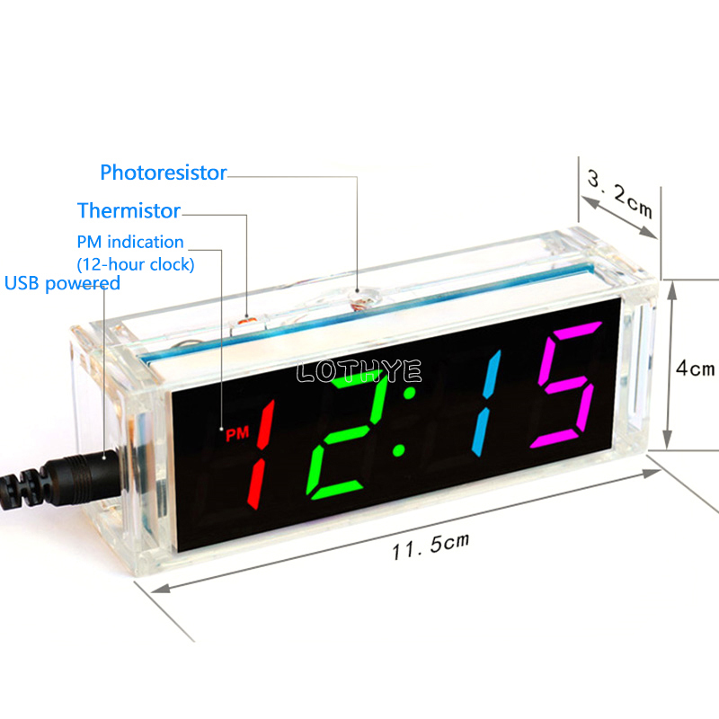 Digital Tube DIY Clock Kit Tem - огляд і ціна Diy Home Electronics Projects