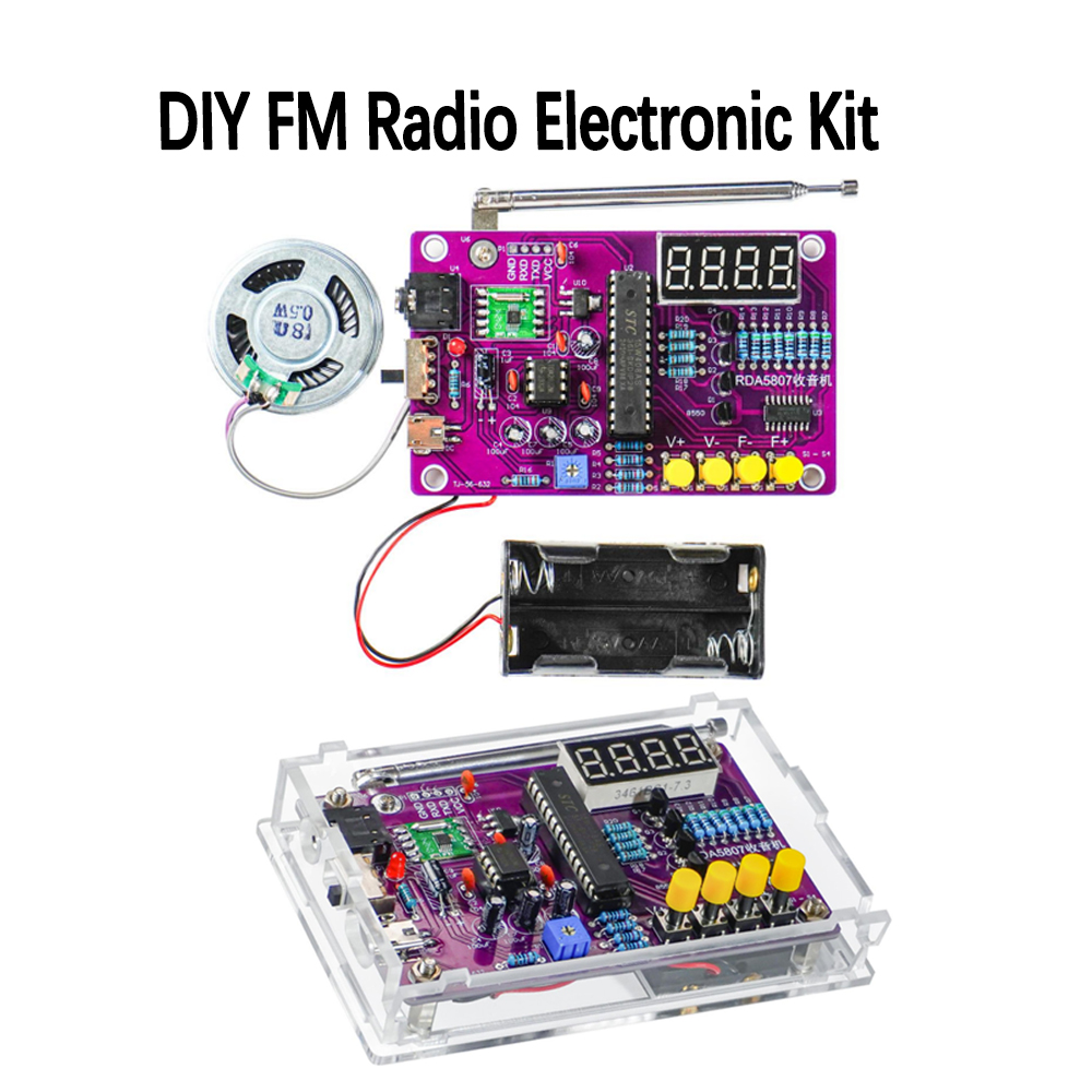 DIY FM Radio Electronic Kit 87 - огляд і ціна Diy Home Electronics Projects