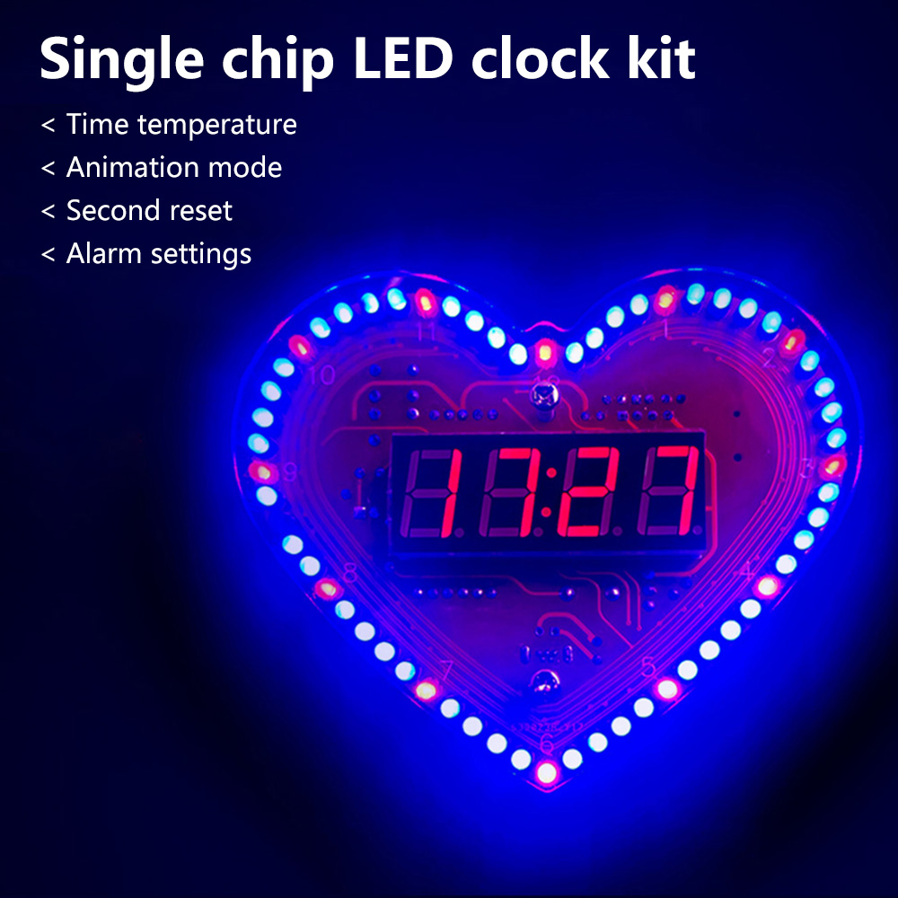 DIY Kits Heart Shaped 4-Digit  - огляд і ціна Diy Electronics Project Kit