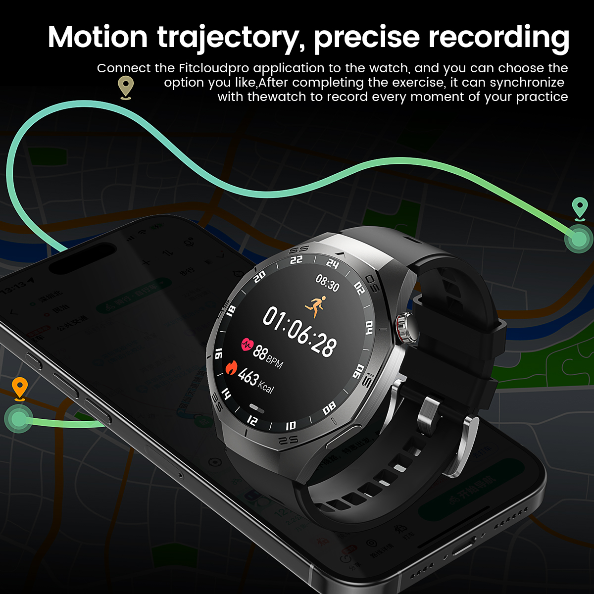 Round GPS Smart Watch Waterpro - огляд і ціна Diy Wearable Electronics