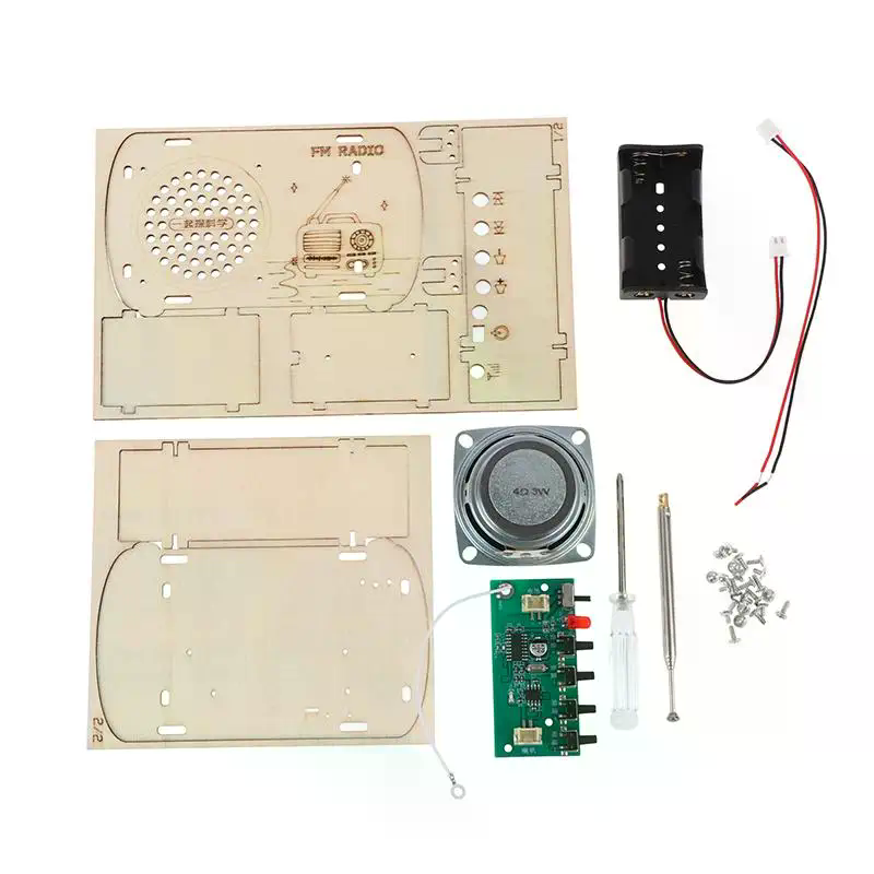 DIY Wooden FM Radio Kit Vintag - огляд і ціна Diy Electronics Projects For Kids