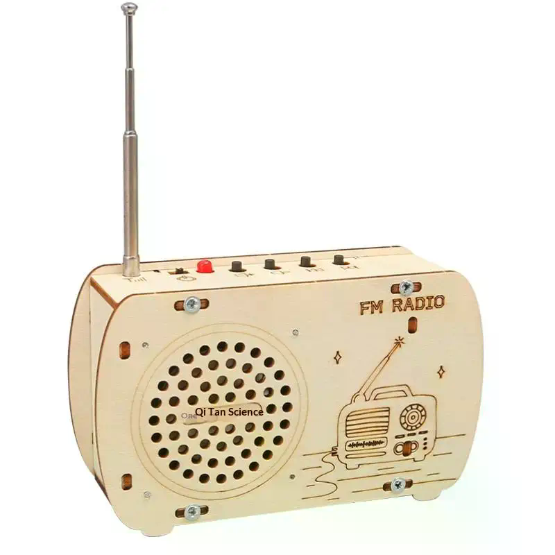 DIY Wooden FM Radio Kit Vintag - огляд і ціна Diy Electronics Projects For Kids