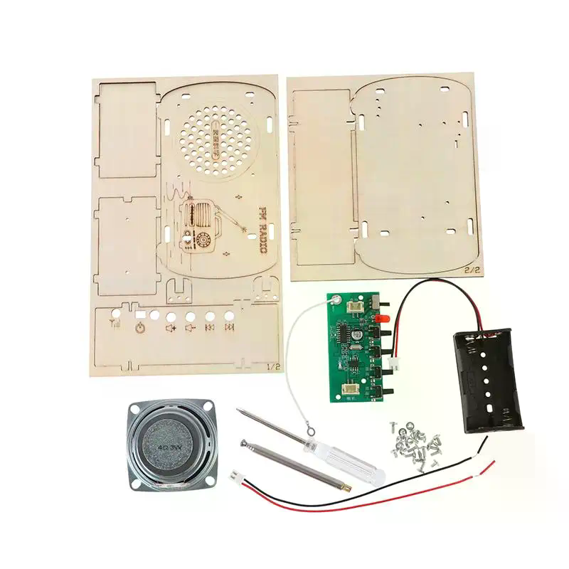 DIY Wooden FM Radio Kit Vintag - огляд і ціна Diy Electronics Projects For Kids