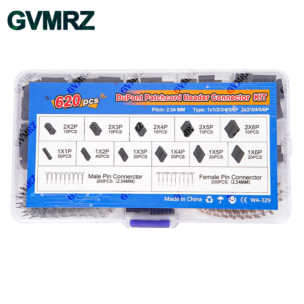 620PCS DuPont Header Connector - огляд і ціна Diy Home Electronics Projects