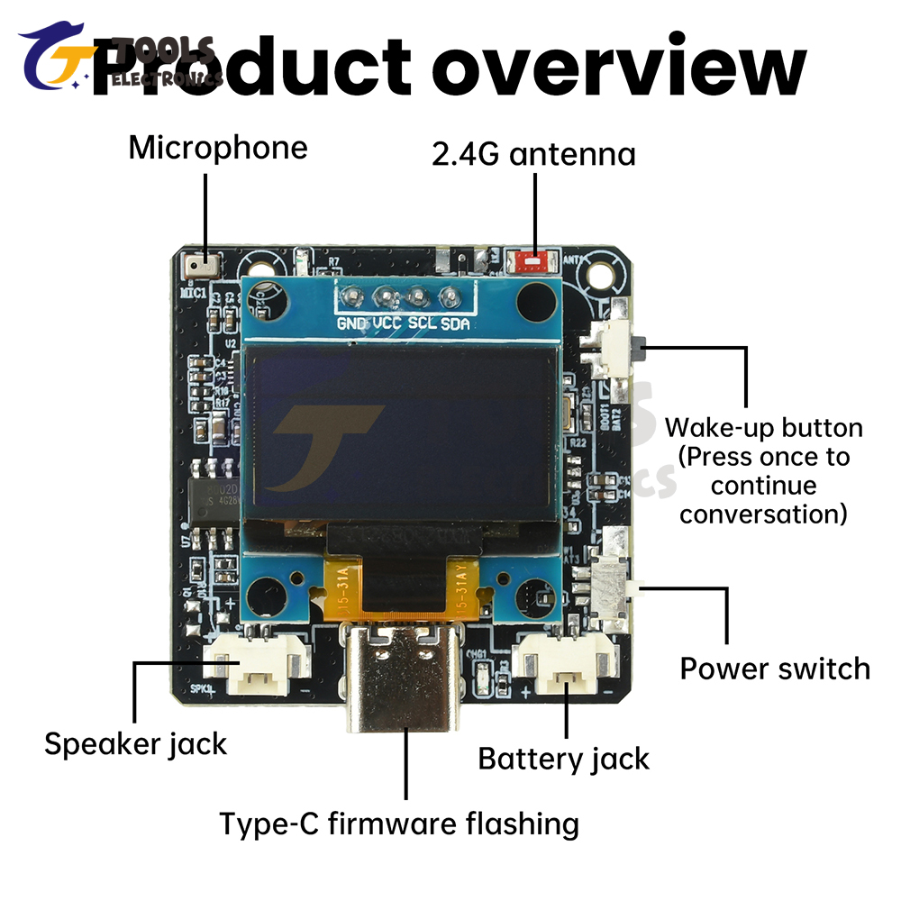 ESP32-C3 Xiaozhi AI Voice Dial - огляд і ціна Oled Display Module
