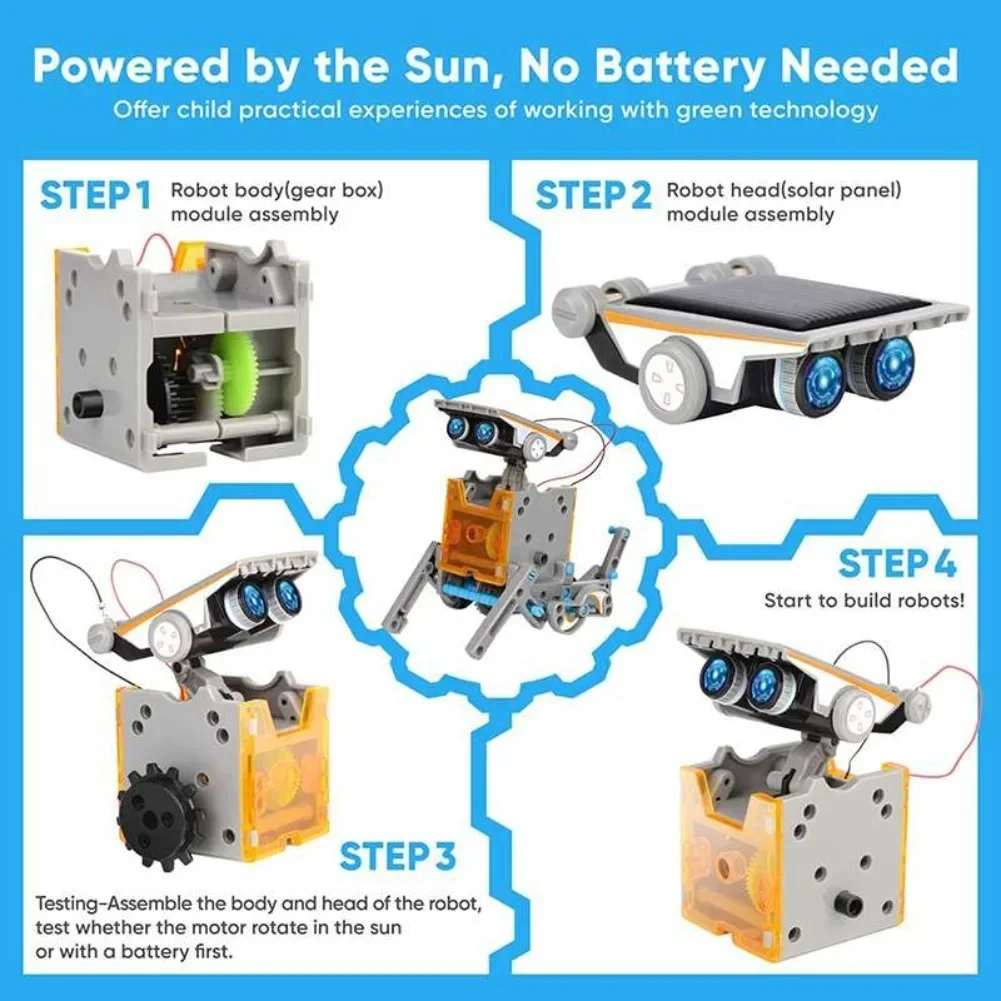 13 in 1 Solar Powered Robot Sc - огляд і ціна Diy Home Electronics Projects